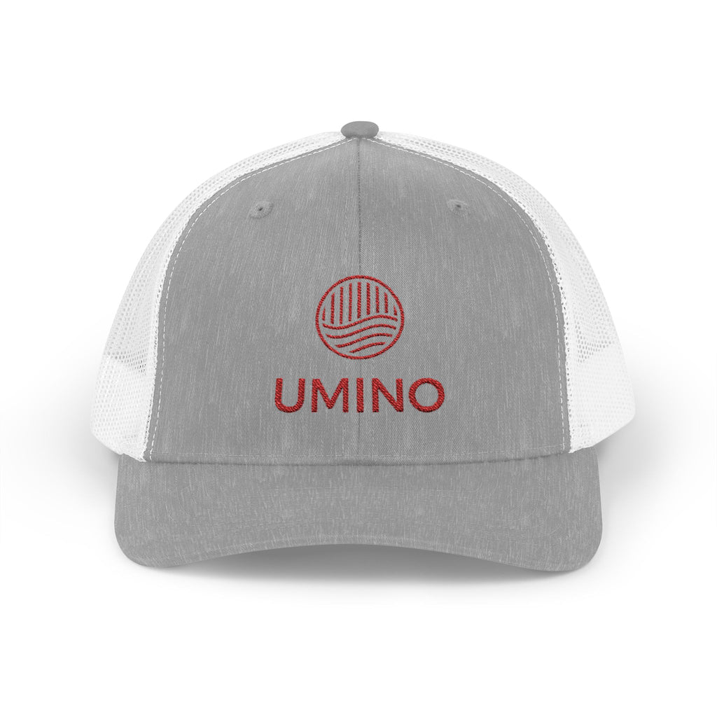 Umino Logo Trucker Cap - Embroidered Snapback Mesh Hat